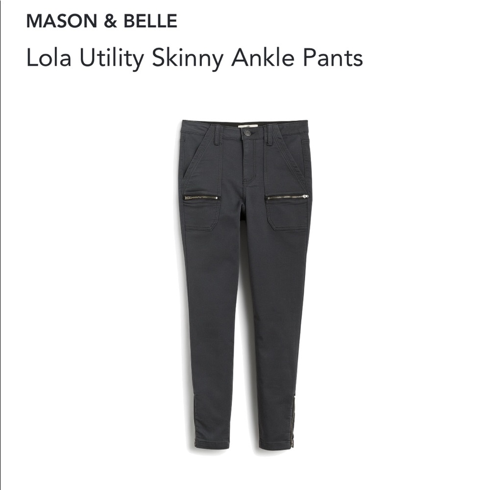 Mason & Belle Lola Utility Skinny Ankle Pants